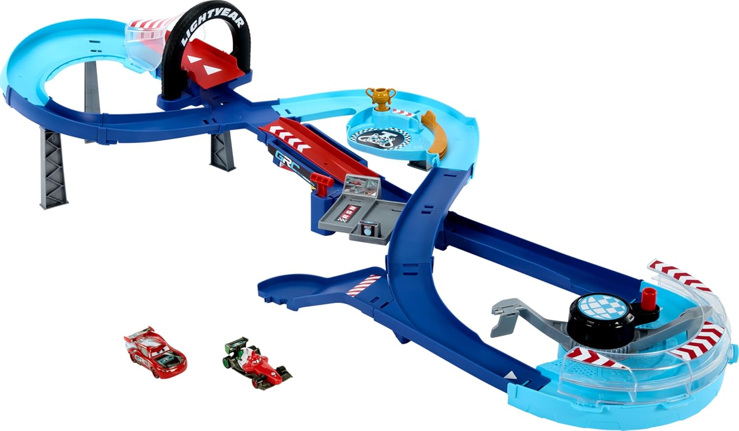 Mattel Disney Pixar Cars GRC Jumping Raceway Playset
